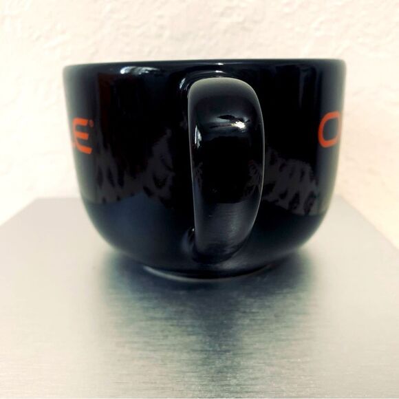 ORACLE Ceramic Black Mug for Soup Coffee or Tea. Large Capacity - Picture 3 of 6